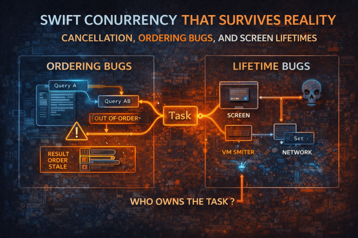 Swift Concurrency That Survives Reality: Cancellation, Ordering, and Screen Lifetimes